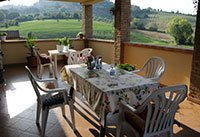 bb orvieto, prima colazione sul terrazzo