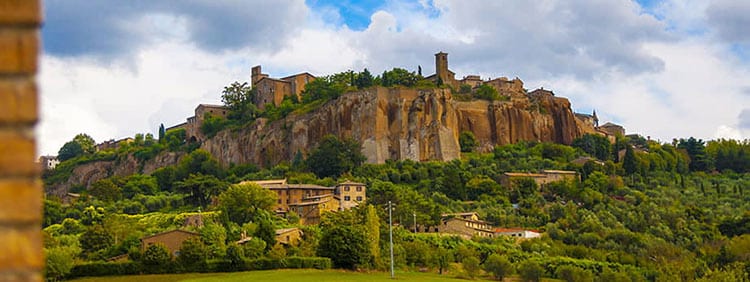 The cliff views from the guest house of Orvieto