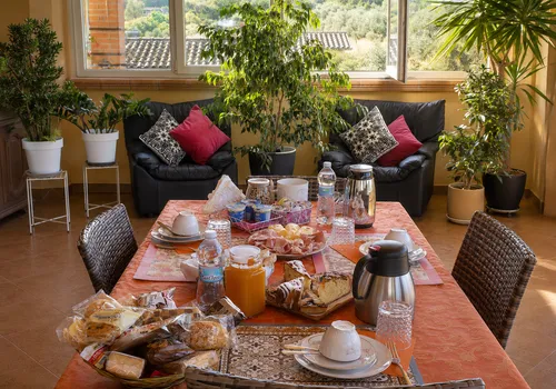 La colazione del b&B il terrazzo a Orvieto
