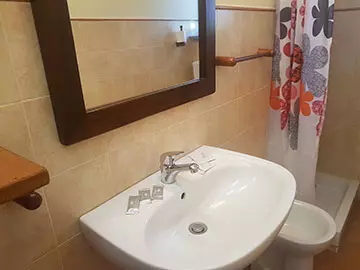 bagno con doccia dell'appartamento
